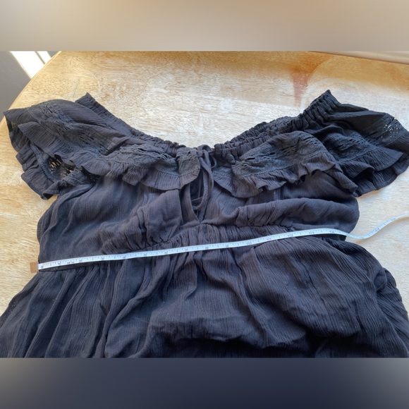 Free People Endless Summer Moonlight Ocean off-shoulder Maxi, Black, Small - Picture 7 of 16